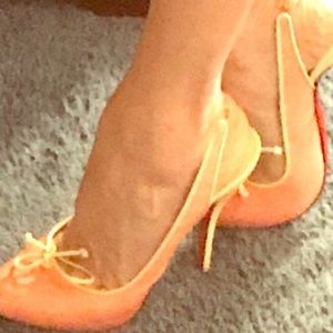 CHRISTIAN LOUBOUTIN PINK PATENT LEATHER SLINGBACKS